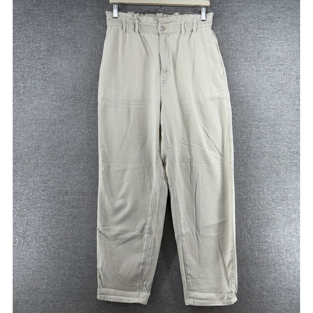 Pilcro Paperbag Pants Women Size 29 Beige Cotton Blend Casual Boho